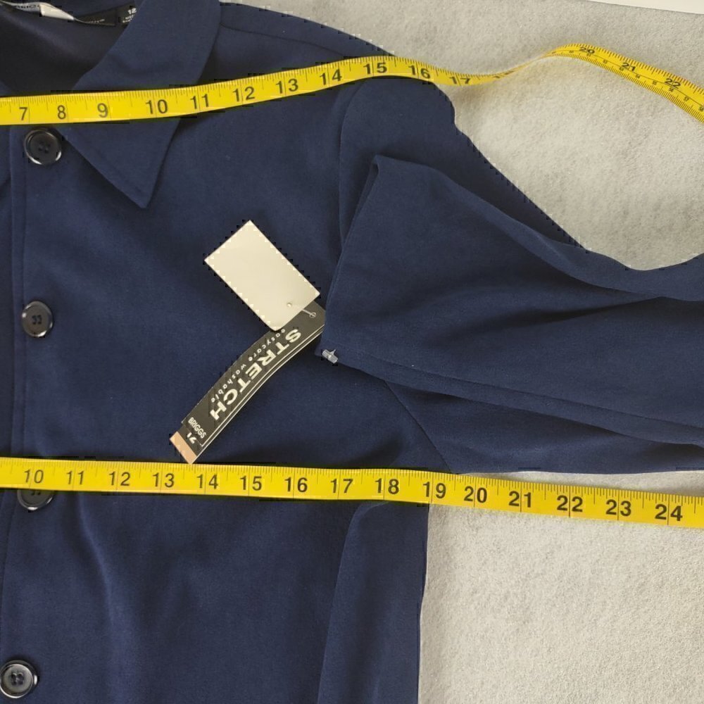 Briggs New York Women's Blue/Navy 4 Button Jacket Size 12 (NWT) - Picture 6 of 12